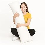WANSHA HOME Body Pillow Long Bolster Pillows for Sleeping - Super King 6 ft (72") - Big Support Full Body Pillow for Adults - Orthopaedic, Pregnancy Cuddle Snuggle & Sleep Hug Side