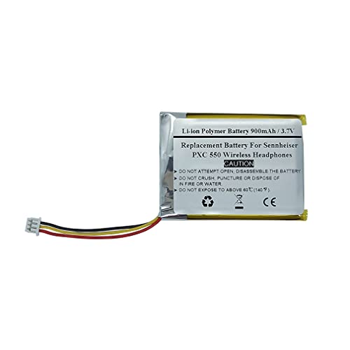 900mAh 3.7V Replacement Battery For Sennheise r PXC 550 Wireless Headphones, AHB413645PCT