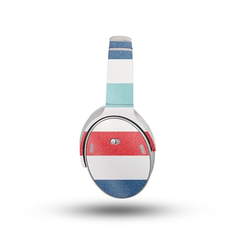 Image of Glossy Glitter Headphone Skin Compatible with Bose QuietComfort Headphones (2023) - Sailor Stripes - Premium 3M Vinyl Protective Wrap Decal Cover - Easy to Apply | Crafted in The USA by MightySkins