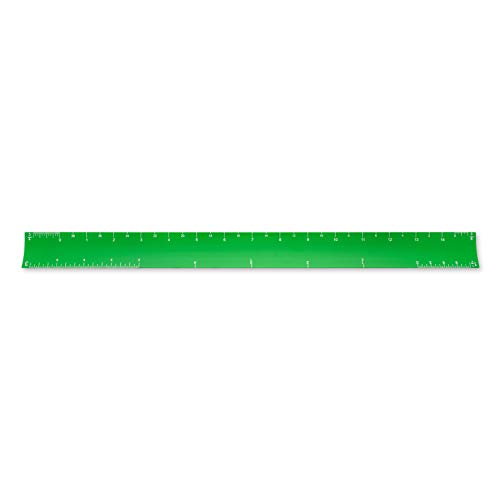 Image of Alumicolor Aluminum Architect Hollow Scale for School, Office, Art and Drafting, 12IN, Green