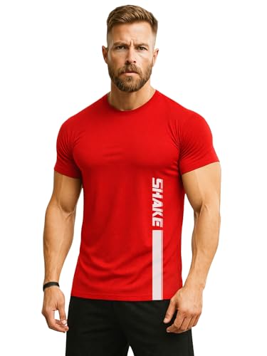 Image of 3Colours RGB Active Fit Men's Sports T-Shirt - Lightweight Quick Dry Polyester Gym & Running Wear-Shake