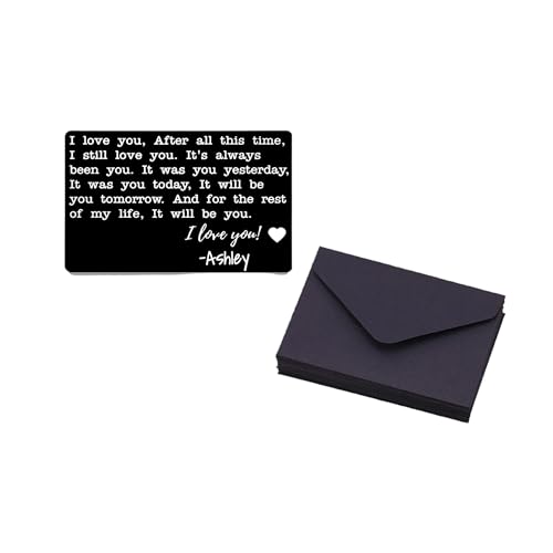 Engraved Wallet Card Insert - Personalized Wallet Card - Anniversary Gifts - Husband Gift - Boyfriend Gift - Gift for Couples -Custom Wallet Card Insert2