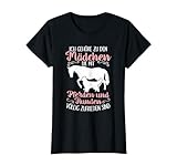 Ich Gehöre Zu Den Mädchen Pferden und Hunden Reiten Pferd T-Shirt