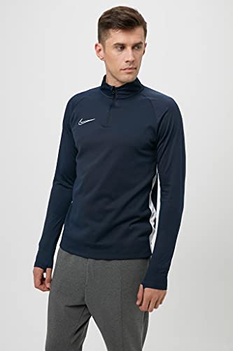 Nike Men's Dri-Fit Academy 19 Half-Zip Drill Top (Obsidian/White, Medium)2