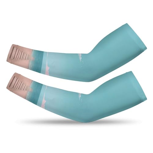 JHION Cooling Arm Sleeves Sea Gardening Sleeves Compression Sports Arm Sleeve Sun Protection Sleeves for Outdoor Garden Sports