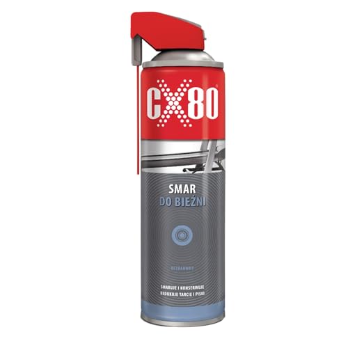 CX80 Laufband Schmiermittel | Silikonöl Spray für Laufbänder & Fitnessgeräte | Reduziert Reibung & Quietschen | Schützt langanhaltend vor Korrosion & Rissbildung | 500 ml DuoSpray