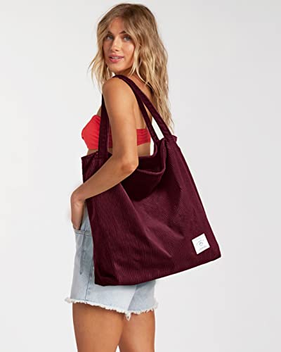 Image of KALIDI Women Corduroy Tote Bag Zipper Casual Tote's Handbag Big Capacity Shoulder Bag with Pockets