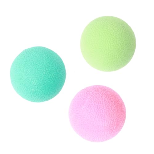Duoleimi Pelota para perros indestructible - 3 bolas pequeñas de goma para entrenamiento interactivo y juego, pelota de juego impermeable para perros y cachorros, juguete resistente para perros