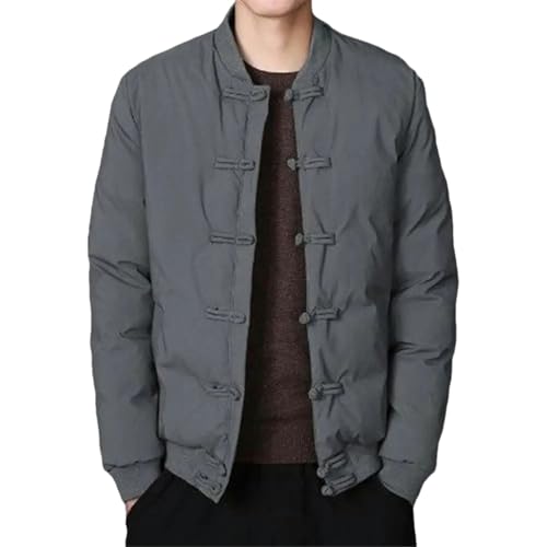 Manteau coupe-vent épais homme avec col montant boutonné