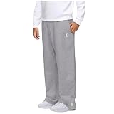 Baggy Jogginghose Jogger Hose Weites Bein Lange Cargohose Jungen Elastische Taille Teenager Bequem Sweatpants Casual Sporthose Outdoor Trainingshosen mit Taschen für Winter (Light Gray, 12-13 Years)