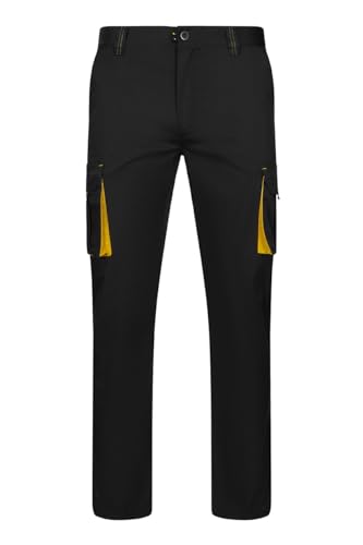 Pantalon de chantier VELILLA 103024S noir jaune stretch taille 34 confortable