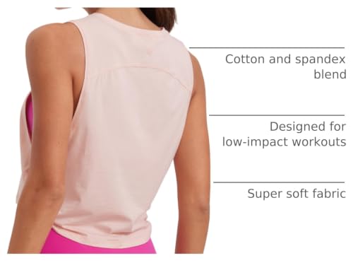Image of CRZ YOGA Pima Cotton Dropped Armhole Tank | Workout, Naturally Soft, Loose Fit, Crop, Crewneck, Knotted Sides, Sleeveless Tops for Women
