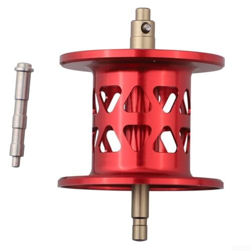Copa de línea modificada para Abu B4p4b5p5 y para los carretes de la serie Stx 7075 Carrete de aleación de aluminio para línea PE 0.6 a 1.2 mm Ligero 11g Color negro (rojo)