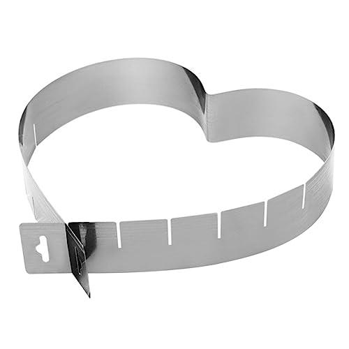 Ipetboom Adjustable Heart Shaped Cake Ring Stainless Steel Non Stick Mousse Mold for Baking Easy to Reusable Cake Tool for DIY Mousse Desserts