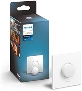 Philips Hue Smart Inteligentny przycisk sterujący, wygodne sterowanie oświetleniem, możliwość przyciemniania, bez montażu, Biały, 929002223005
