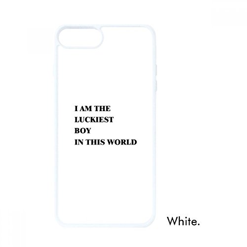 Coque iPhone SE 2 Blanc I Am The Luckiest Boy pour smartphone