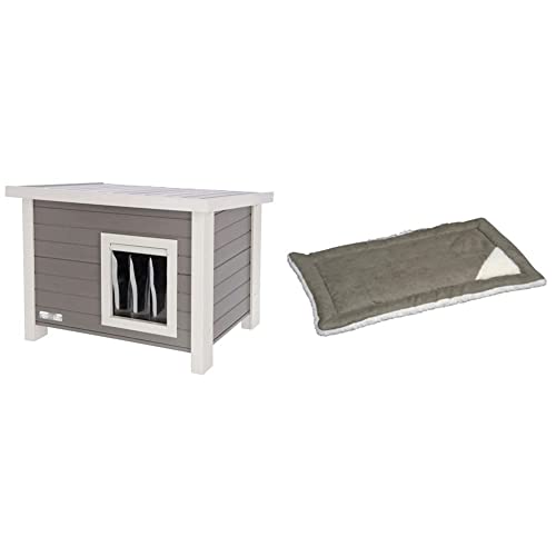 Kerbl ECO-Katzenhaus Eli (Katzenhaus, Haus für Katzen, 57x45x43 cm) 81636 & 82423 Liegekissen, 48 x 29 cm Kerbl ECO-Katzenhaus Eli (Katzenhaus, Haus für Katzen, 57x45x43 cm) 81636 & 82423 Liegekissen, 48 x 29 cm