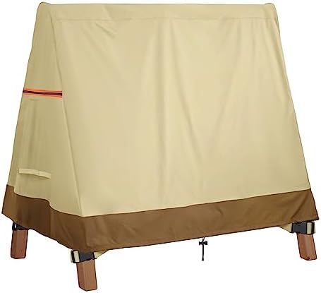 Outdoor Swing Cover A Frame 420D Waterproof Porch Swing Cover UV Resistant Weather Protector Patio Furniture Cover for Outdoor Furniture 72x67x55 Inch