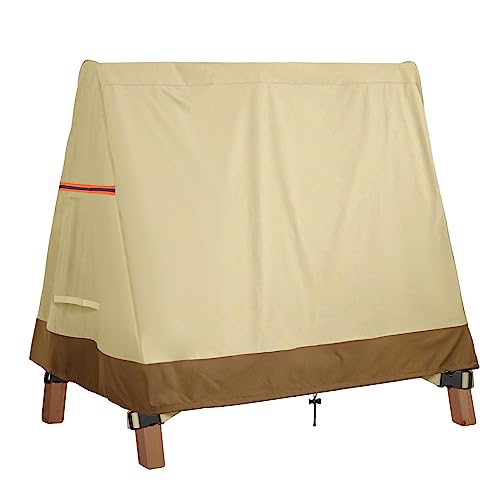 Outdoor Swing Cover A Frame 420D Waterproof Porch Swing Cover Uv Resistant Weather Protector Patio Furniture Cover For Outdoor Furniture 72X67X55 Inch #TOP3