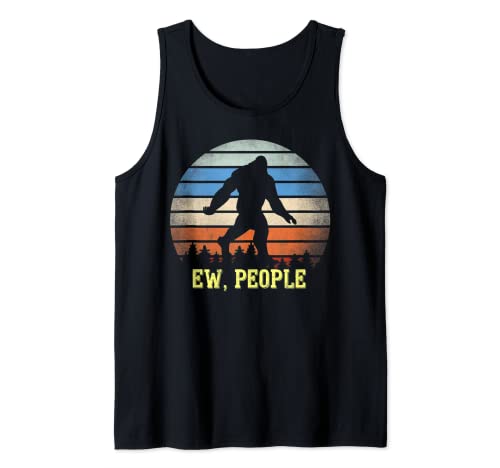 Ew People Funny Bigfoot Gifts Retro Sasquatch Yeti Camiseta sin Mangas