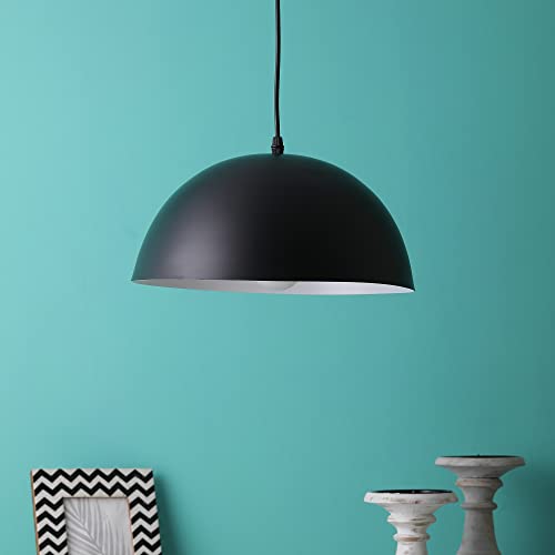 Image of ELIANTE -Modern Black Metal Single Hanging Light - | 3 Years Warranty | Free - LED LAMP