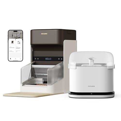 Bundle of PETLIBRO RFID Smart App Cat Water Fountain, 3L Dockstre...