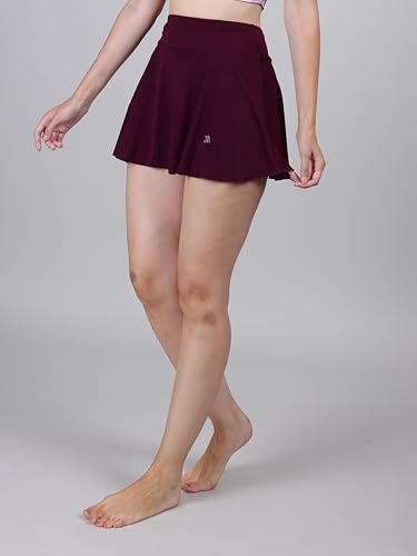Image of Women Swim Skirts Swimsuit High Waist Swimming Skorts with Shorts Bikini Bottoms Bathing Suit Bottoms