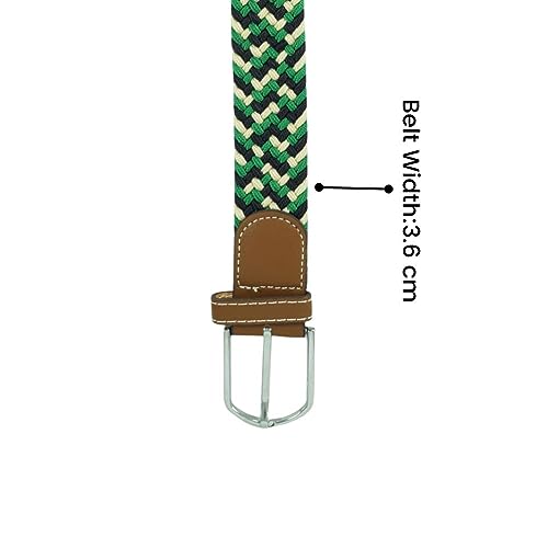 Image of The Tie Hub Unisex Stretchable Woven Fabric Belt | Adjustable, Hole-Free Design | Fits Up to 40 Inches Waist