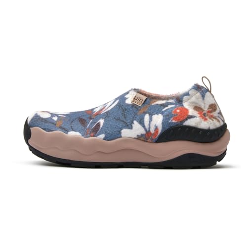 UIN Women's Plush Walking Shoes Chunky Slip On Lightweight Art Travel Fashion Sneaker Toledo Series