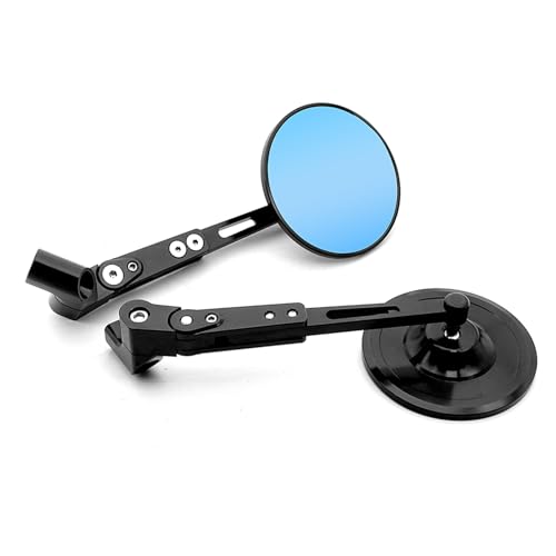 Retrovisor motocicleta de aluminio ajustable universal con diseño redondo retro 6