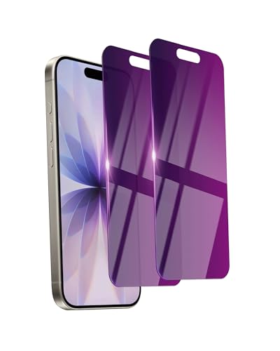 Ifaeveus 2 Pack Privacy Screen Protector for iPhone 17 Tempered Glass 6.3 Private Saver Anti-Spy Eye Protection Anti-Scratch Full Coverage No Bubble