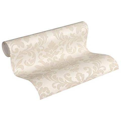 Livingwalls Non-Woven Wallpaper Diamonds Wallpaper with Ornaments Baroque 10.05 m x 0.53 m Beige Cream Gold 372703 37270-3 Cover