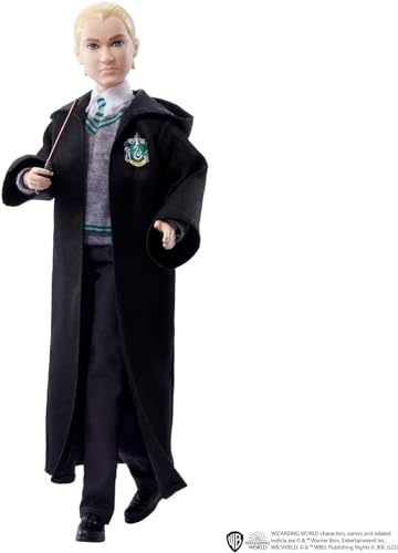 Mattel Harry Potter Drago Malefoy Doll in Slytherin Wizard Outfit, Birthday Gift, Collectable, Children's Toy, Ages 3 and Above, HMF35