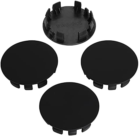KitsPro 2.4Inch 62MM Wheel Center Caps, Pack of 4 (Matte Black, Outer 62MM, Inner 56MM)