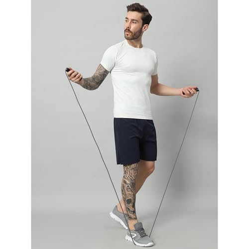 Image of ATICX Polyester Shorts for Men - Quick Dry Lightweight with Zipper Pockets - Gym, Running, Jogging, Training Half Pants for Basketball, Swimming, Badminton, Cycling, Football, Outdoor & Home Wear