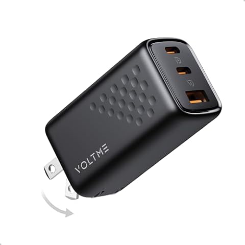 VOLTME 67W USB C Charger, 3 Ports Foldable GaN PD Fast Wall Charger Block for MacBook Pro/Air, iPhone 15 Pro Max, iPad Pro/Air, Galaxy S23/S22, Note20, Pixel, Apple Watch, steam Deck and More Cover