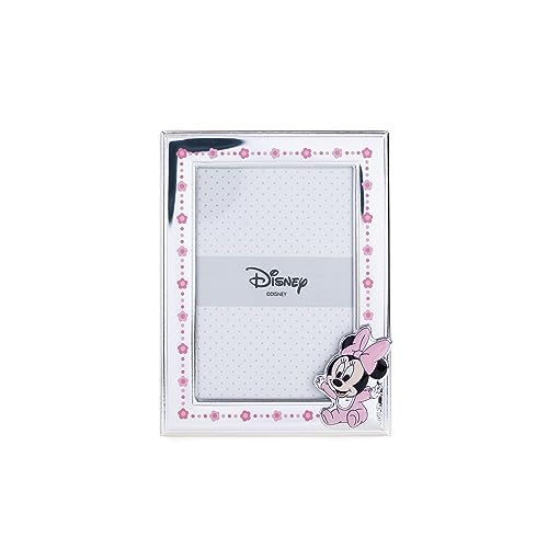VALENTI & CO. – Disney Baby – Minnie – Cadre photo en argent pour enfants, idée cadeau baptême, naissance ou anniversaire (9 x 13 cm)