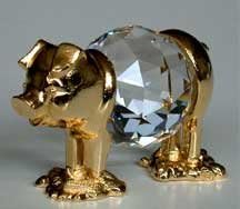 Crystal Pig Handcrafted by The Artisans At Using Crystal