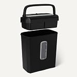 Amazon Basics 6-Sheet High Security Micro Cut Paper Shredder and Credit Card Shredder, 3.7 Gallon, Black