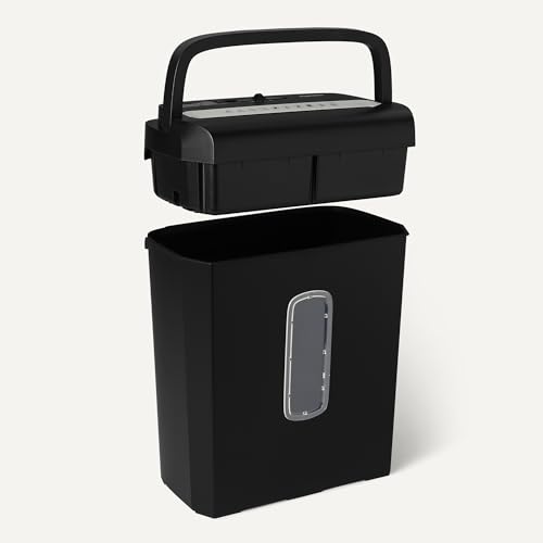Amazon Basics 6-Sheet High Security Micro Cut Paper Shredder and Credit Card Shredder, 3.7 Gallon, Black image 4