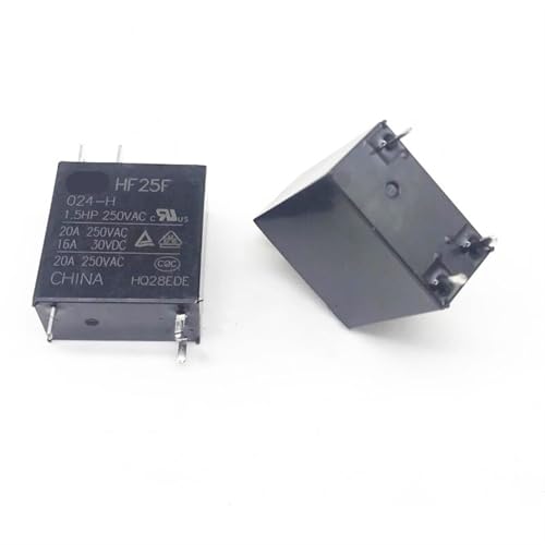 Relais 24V CC HF25F-024-H anti-surcharge 20A à 3 broches pour circuit imprimé