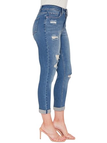 Royalty For Me Womens Women's Vintage 5 Pocket Slim Straight Cuff Jean2