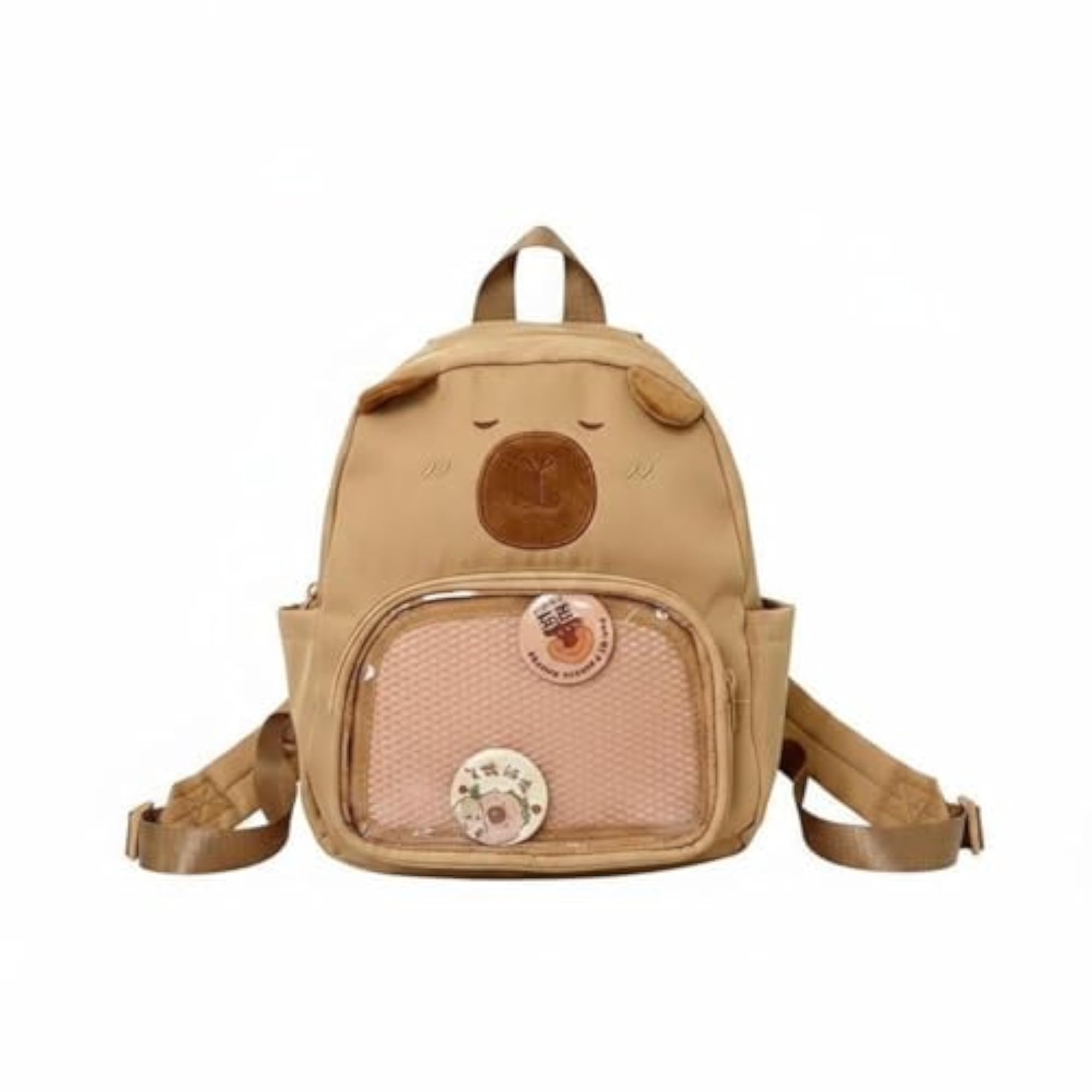 Creature Ear Backpack Embroidered Face Cartoon Backpack
