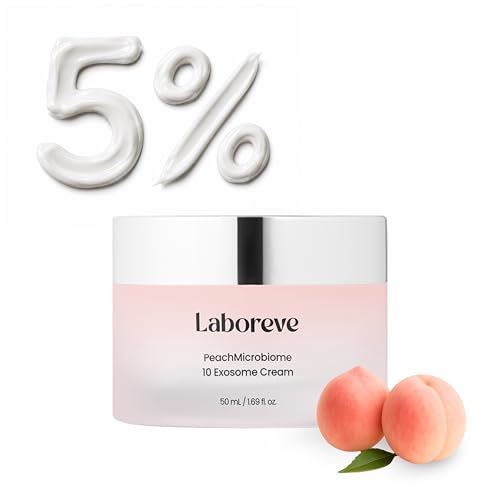 Image of PeachMicrobiome 10 Million Exosome Cream with 3% Niacinamide & 5% Squalane, Face Moisturizer for Sensitive Skin, Barrier Support, Lightweight Texture, Glass Skin Finish (1.69 fl oz)