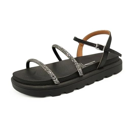 Sandalia Vizzano 6459.123 Papete Flatform Brilho Salto Baixo Feminino