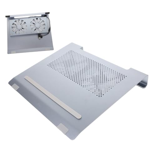 Base para portátil con ventiladores Toddmomy, ajustable, gris miniatura 7
