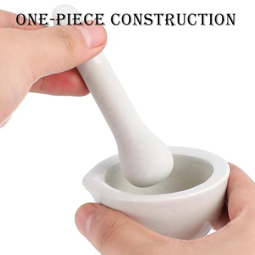 Miniatura 3 de 2 Piezas 55ml, 80ml, Mortero Cocina, Mortero, Mortar And Pestle, Tamaño Pequeño, Material Cerámico, Para Especias De Cocina Y Trituración En Laboratorio