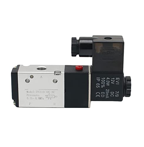 Électrovanne pneumatique 3V210-06 2/3 voies 1/8 12V DC valve de contrôle - 6