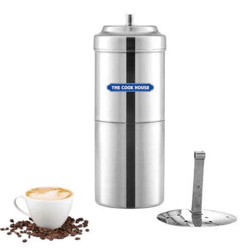 Image of The Cook House - Stainless Steel Filter Coffee Maker, South Indian Coffee Decoction Maker for Grounded Filer Coffee Powder (2-3 Cups)