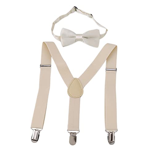 Winwinfly Suspenders And Pre-Tied Bowtie Set For Boys,Kids, Casual And Formal